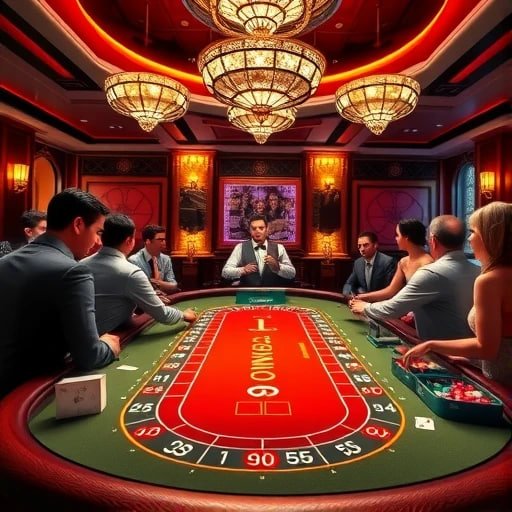 mahirqq live-dealer studio with professional dealers at blackjack and roulette tables